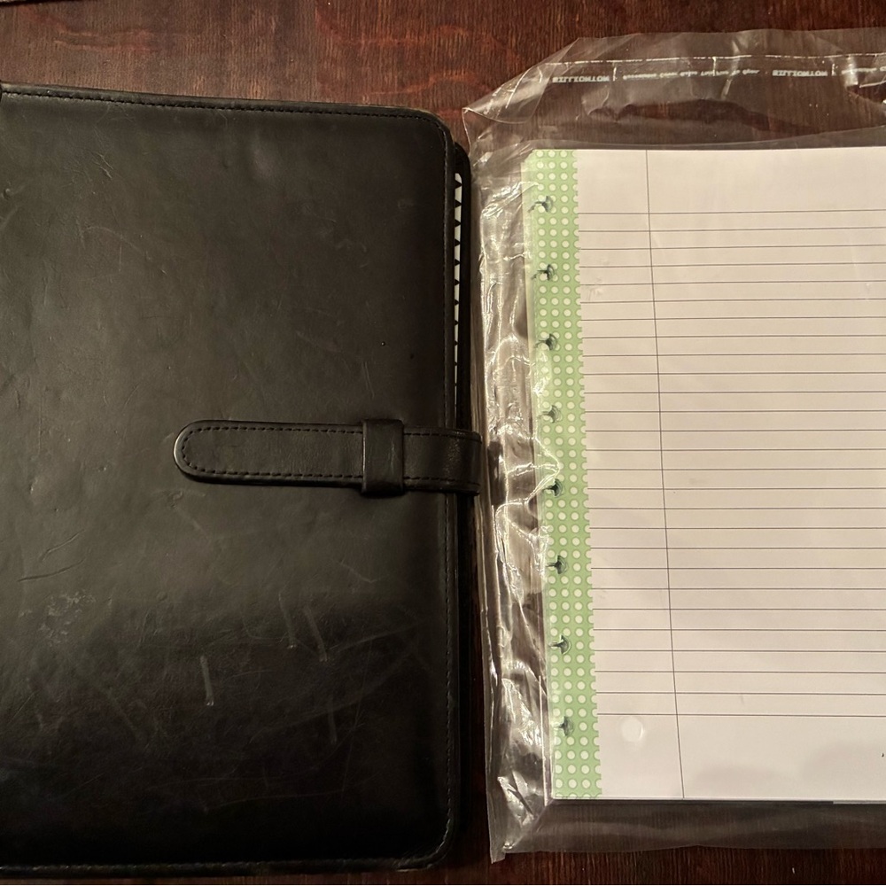 Vintage Coach Black Leather Portfolio/Agenda (“Old School”)
